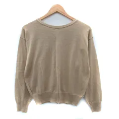 テチチ Te chichi ニット カーディガン ミドル丈 前後2WAY ラウンドネック Vネック F ベージュ /SM8