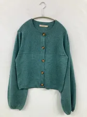 MOUSSY マウジー カーディガン/ボレロ F グリーン ニット 無地 長袖 ミドル丈