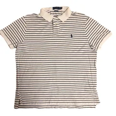 ポロバイラルフローレン　ポロシャツ　XLサイズ　US古着　半袖　ボーダー　ポニー　刺繍　ワンポイント