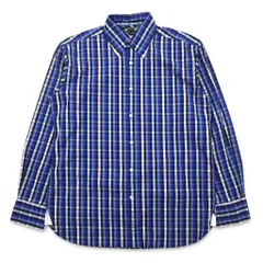 TOMMY HILFIGER ボタンダウンシャツ M ブルー チェック コットン ビッグサイズ