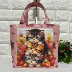 [451]猫ちゃんタワー☆お散歩トートバッグ