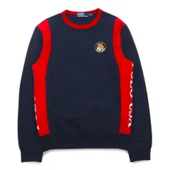 Polo by Ralph Lauren クルーネック スウェット XS ネイビー レッド コットン バックプリント