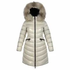 K6c20 MONCLER モンクレール APHIA アフィア ダウンコート ロングダウンコート フォックスファー 0 ホワイト レディースsn1