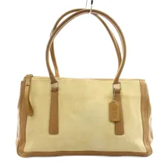 コーチ COACH ハンドバッグ ショルダーバッグ キャンバス レザー ベージュ 茶 ブラウン /AN59