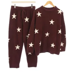 ジェラートピケ gelato pique 2022年製 ルームウエア S-M 赤 レッド 星柄 クルーネック 長袖 PUNT225010 /JP