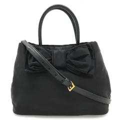 PRADA プラダ ロゴジャガード リボン ハンドバッグ 2WAY ショルダー