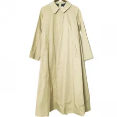ECOLE DE CURIOSITES エコールドキュリオジテ フランス製 ボンディング シングルトレンチコート M BEIGE ステンカラー ベルテッド アウター g24068のサムネイル