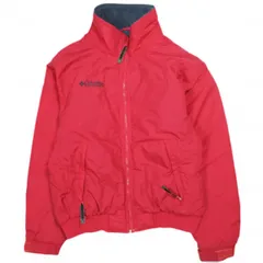 Columbia コロンビア フリースライニング ナイロンジップアップジャケット 208 PM3479 M RED リブ 中綿 ブルゾン アウター g24268