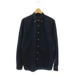 ビームスプラス BEAMS+ シャツ M ネイビー ボタンダウンカラー 長袖 無地 /OK■OS ■OS ■AD