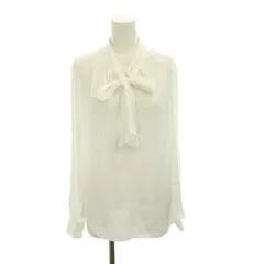 アンタイトル UNTITLED ルミエールクロス ボウタイブラウス シャツ 2 白 ホワイト 無地 長袖 /AG ■OS