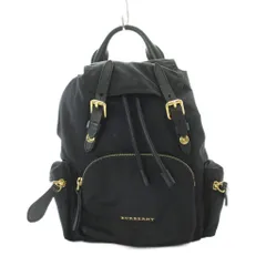 バーバリー BURBERRY リュックサック デイパック 黒 ブラック ドローストリングフラップ開閉 フロントジップポケット サイドジップポケット 4075972 /RI ■OS