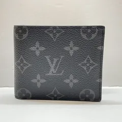 01w-6368 ルイ・ヴィトン LOUIS VUITTON  モノグラム・エクリプス ポルトフォイユ・マルコNM 箱あり RFID確認済  ブラック  フランス製 メンズ  二つ折り財布  M62545  【中古品】