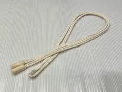 帯締/未使用品/白/撚り房/10209