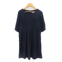 スウィートマミー SWEET MOMMY ワンピース ミモレ丈 五分袖 M 紺 ネイビー /YK49