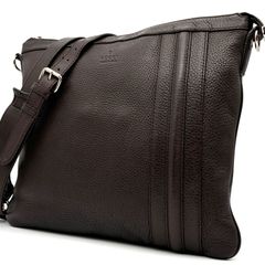 2511-82｜美品｜グッチ ショルダーバッグ レザー ダークブラウン 