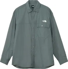ザ・ノース・フェイス THE NORTH FACE アウトドア ロングスリーブヌプシシャツ ユニセックス 長袖 トップス 撥水加工 普段着 シンプル キャンプ ハイキング 静電防止ケア 胸ポケット付き ドットボタン仕様  NR62 FG ヒューズボックスグレー