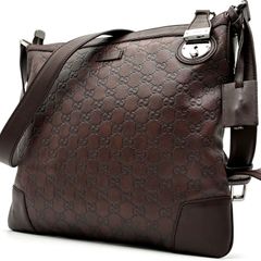 GUCCI グッチ ディアマンテ レザー ビジネスバッグ ブリーフケース 濃