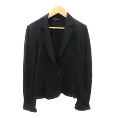 23区 オンワード樫山 テーラードジャケット ミドル丈 シングルボタン 36 S 紺 ネイビー /YK46