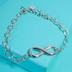 希少 ティファニー インフィニティ シルバー ブレスレット/25-2119