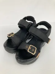 サンダル S ブラック 無地 厚底 ストラップあり スポーツサンダル
