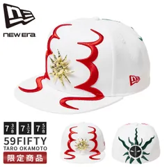 ニューエラ TARO OKAMOTO キャップ 帽子 メンズ レディース ブランド 岡本太郎 太陽の塔 59FIFTY NEW ERA 14683817、PINS WHI