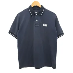 ヘリーハンセン HELLY HANSEN ポロシャツ 半袖 刺繍 紺 ネイビー M ■MET2
