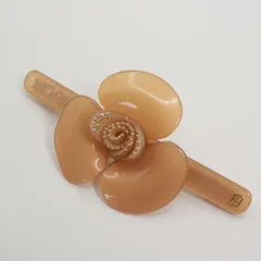 アレクサンドルドゥパリ バレッタ ベージュ カメリア ストーン/25-2878