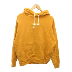 ミルクフェド MILKFED. パーカー スウェット フーデット ロゴ刺繍 裏起毛 黄 イエロー 約M