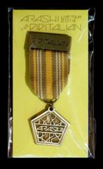 嵐 14年 THE DIGITALIAN 二宮和也 メダルブローチ *名古屋/黄