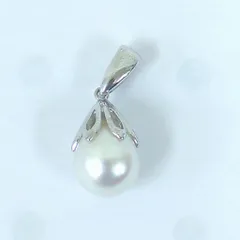 タサキ TASAKI パール 約1cm ネックレス ペンダントトップ K14 ホワイトゴールド アコヤパール 3.2gのサムネイル