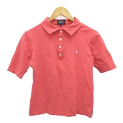 パーリーゲイツ PEARLY GATES ポロシャツ コットン ロゴ刺繍 ストレッチ素材 ピンク 2 約M ■YHS14