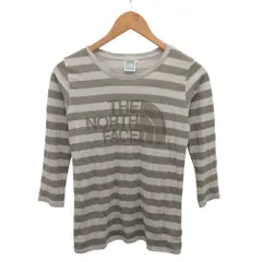 ザノースフェイス THE NORTH FACE カットソー 長袖 7分袖 ボーダー M グレー カーキ NTW11420 ■YHS15