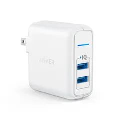 【在庫処分】2ポート) 24W iPhone/iPad/Galaxy (USB充電器 その他Android各種対応 Elite 2 ACコンセント PowerPort (ホワイト) Anker