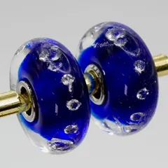 2個セット トロールビーズ ブルー ダイヤモンド ビーズ/25-2519