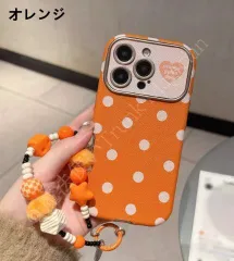 【送料無料】オレンジ地のドット柄デザイン iPhone 17 Pro Max対応スマホケース iPhone 16 新作／iPhone 15?14 Pro対応 iPhone 13 保護ケース CSJK321P519