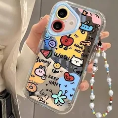 【送料無料】グラフィティ動物スタンド付きiPhoneケース、iPhone 17、16、15 Pro Max などに対応 CSJK321P233