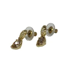 SWAROVSKI(スワロフスキー) ピアス美品  - ライトピンク×ゴールド×クリア