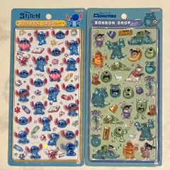 正規品 2点セット！ディズニー ボンボンドロップシール スティッチ ズートピア