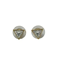 SWAROVSKI(スワロフスキー) ピアス - クリア×ゴールド