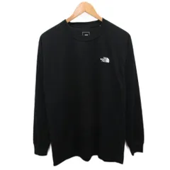 ザノースフェイス THE NORTH FACE ロンT Tシャツ カットソー 長袖 ロゴ バックプリント L 黒 ブラック NT82035 ■IBO91