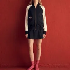 LUCKY CHOUETTE ラッキーシュエトゥ バイカラー ブルゾン ブルゾン ジップアップ ジャケット