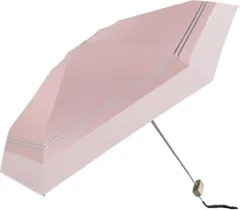 UVカット 折りたたみ日傘 ピンク シルバー 極薄 軽量 6本骨