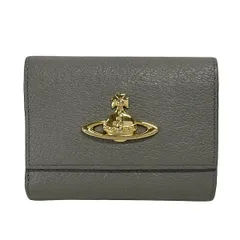 VivienneWestwood(ヴィヴィアンウエストウッド) 3つ折り財布 エグゼクティブ グレー オーブ/がま口 レザー