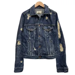 デニム&サプライ ラルフローレン DENIM & SUPPLY RALPH LAUREN ダメージ加工デニムジャケット Gジャン トップス ブルー サイズS のサムネイル