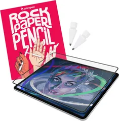 【数量限定】Pencil 2 ? Paper iPad Pro 12.9インチ(第3-6世代)用 ペーパーライクフィルム Rock + Apple Pencilチップ 2個付き