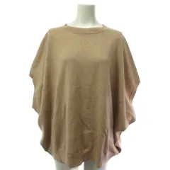 ミズイロインド mizuiro ind ニット セーター プルオーバー ドルマンスリーブ 5分袖 ベージュ F