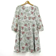 アナトリエ ワンピース トップス 長袖 花柄 日本製 未使用品 レディース 38サイズ ミント×ピンク anatelier