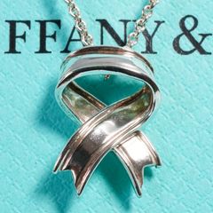 極美品】TIFFANY ネックレス リボン ボウ シルバー 925 希少品レア