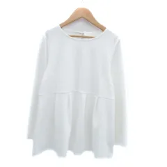 オペークドットクリップ OPAQUE.CLIP ブラウス カットソー ラウンドネック 長袖 無地 40 L オフホワイト /HO9