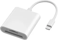 MFi認証品】iphone sdカードリーダー 2in1 【2023 TF SDカードカメラリーダー iPhone/iPadに適用 設定不要 双方向高速データ転送 写真/ビデオ/動画/Word/Excle/PPT/PDF 読み込み 変換アダプター OTG機能